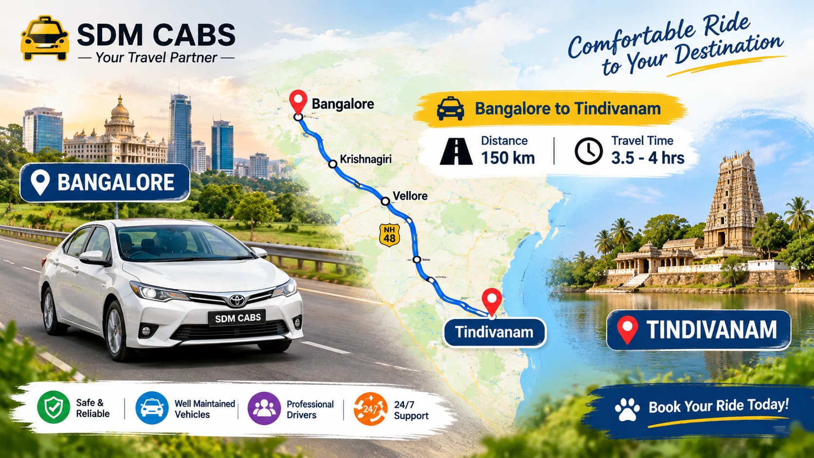 Bangalore to Tindivanam Taxi photo 2